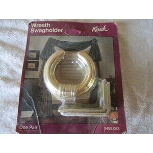 1 Pair - Kirsch Curtains Wreath Swagholder - Gold